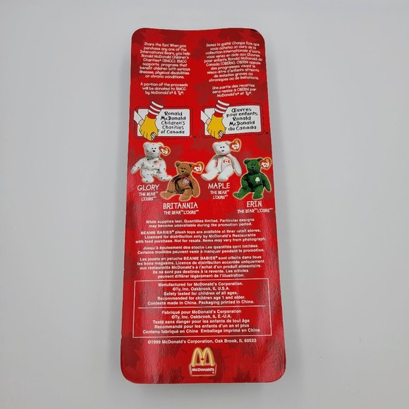 TY Teenie Beanie Baby Maple The Bear Retired 1999 McDonalds Toy New Read - Picture 7 of 9